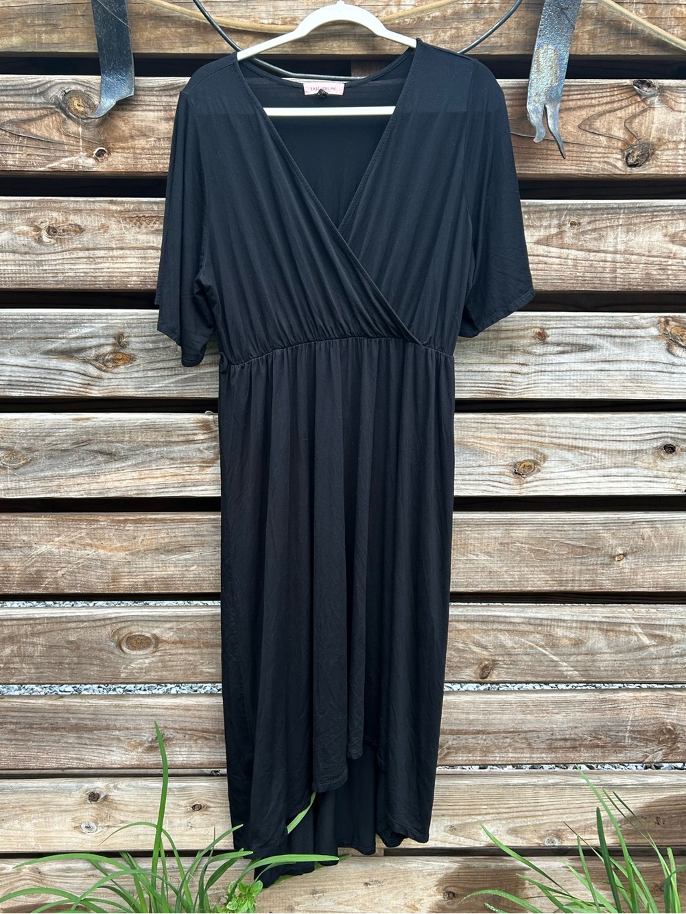 East Adeline Black Cross Front Dress - 2X